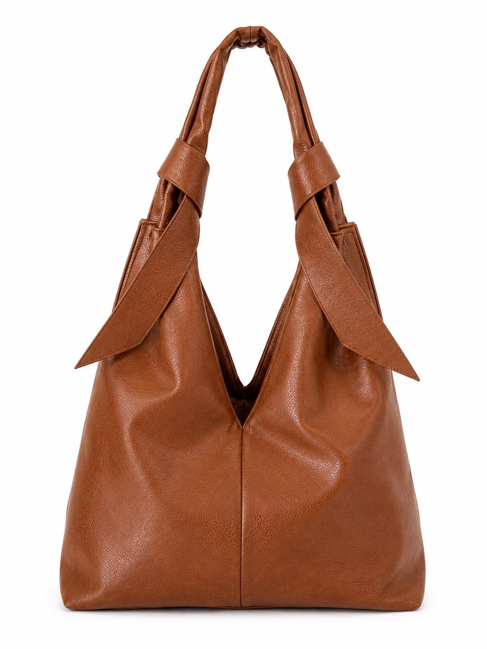 Sondra Roberts Brown Faux Leather Oversized Slouchy Hobo Shoulder Tote Bag - Picture 2 of 12